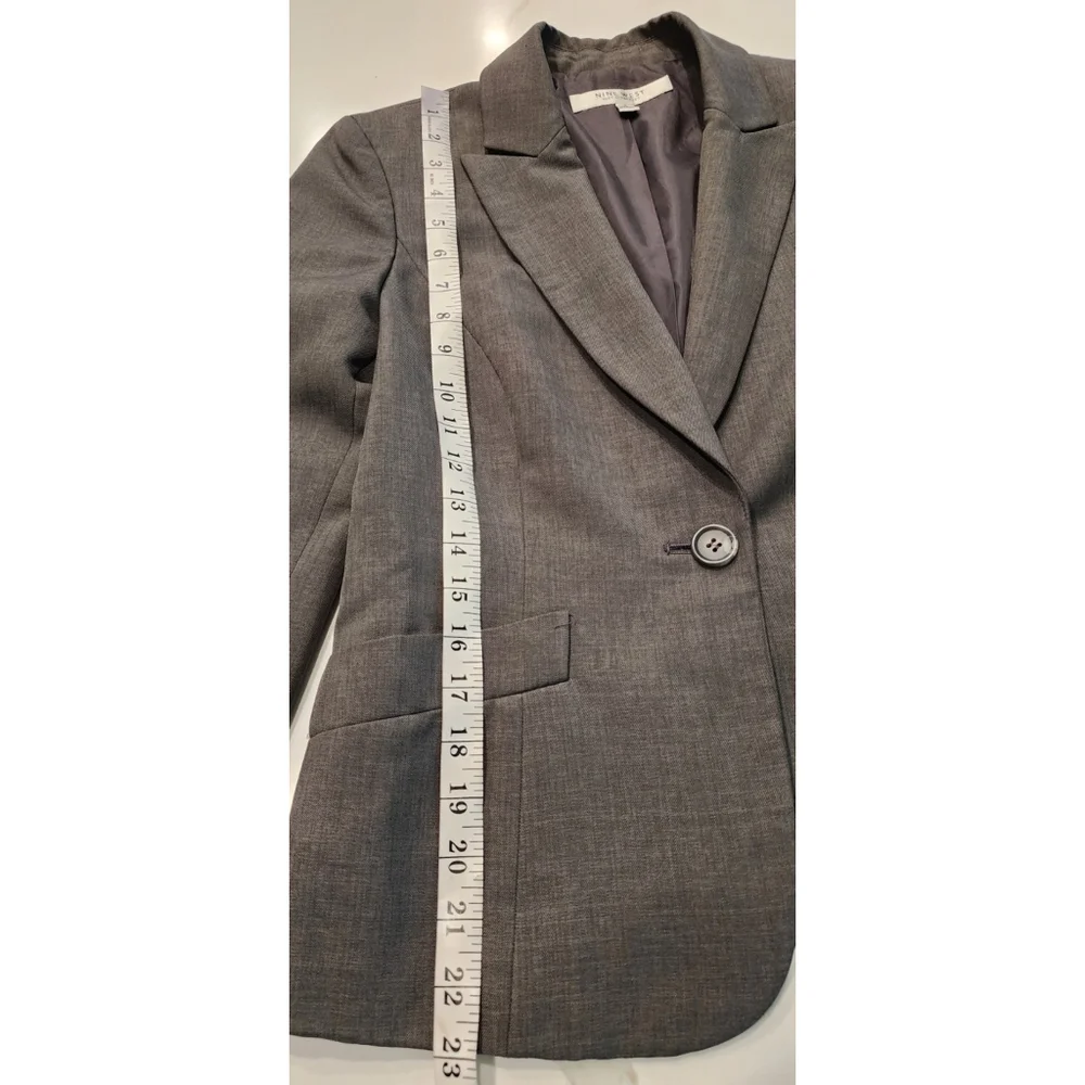 Nine West Suit Separates Career Blazer Jacket Gray Women's 4 - Picture 10 of 11
